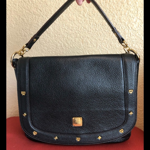 mcm black sling bag